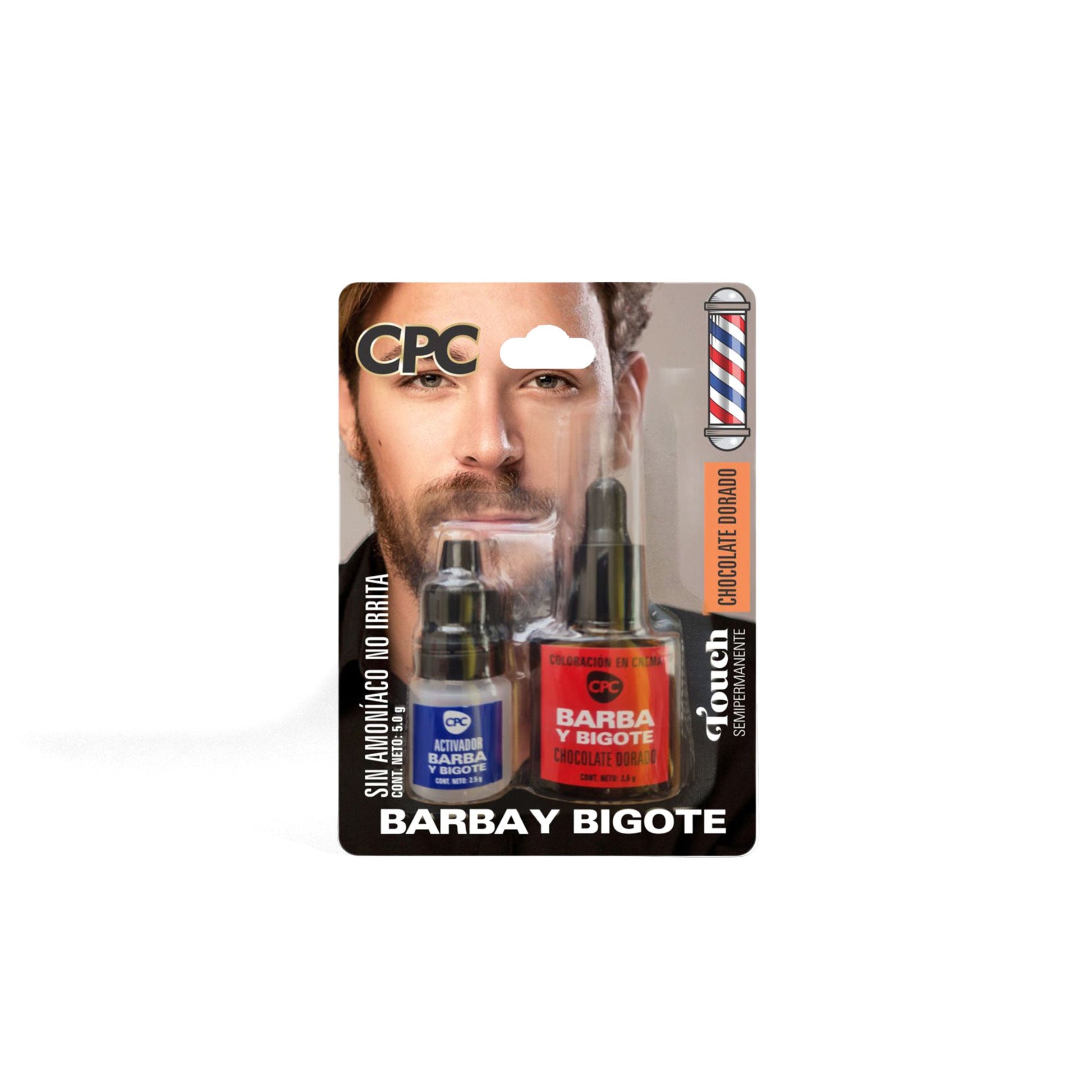 Kit Tinte para Barba y Bigote Chocolate Dorado x5ml by Meicy's