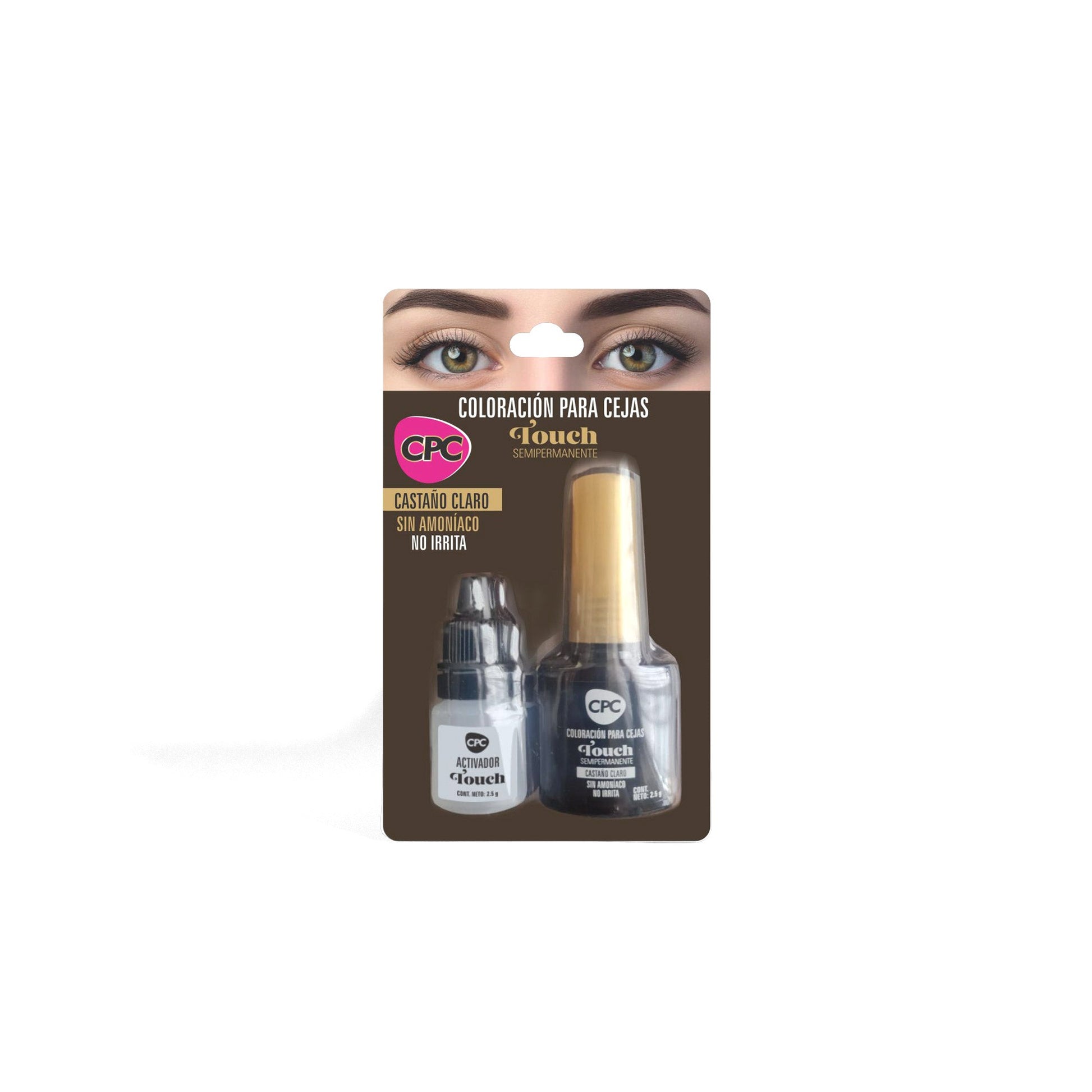 Kit Tinte para Cejas Castaño Claro x4.5ml by Meicy's