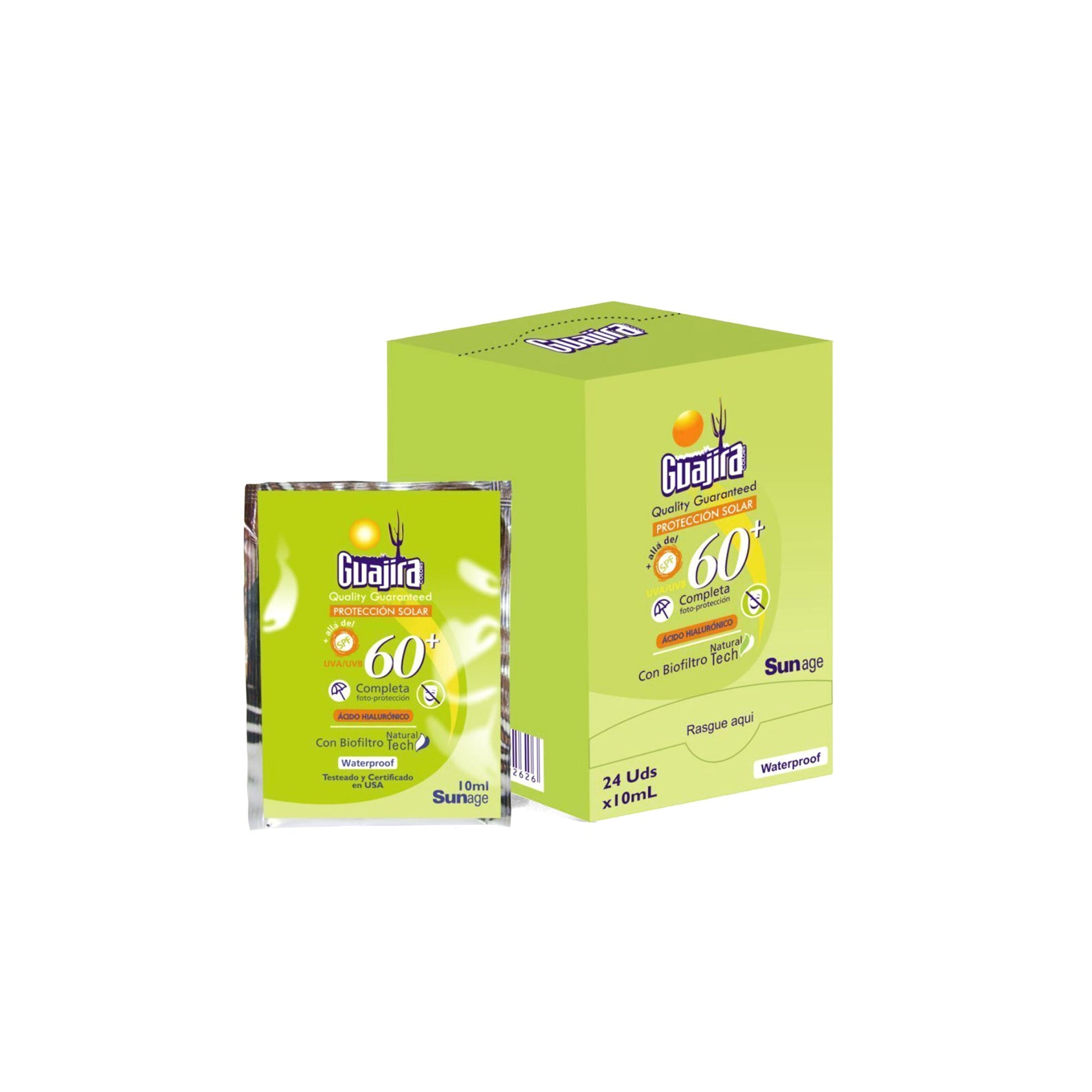Bloqueador Solar FPS 60 Guajira Display Sachet x10ml