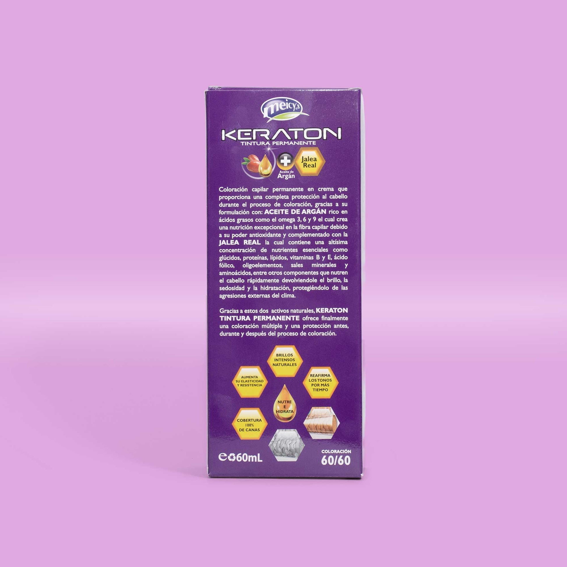 Tinte Keraton Permanente 5.0 Castaño Claro x60ml by Meicy's